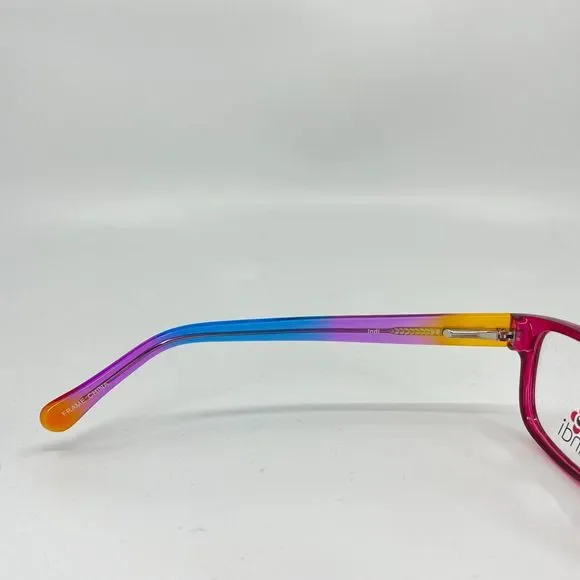 Indi KG 7001 PK Eyeglasses Frames Blue Purple Orange Square Striped 49-15-135 - Picture 6 of 10